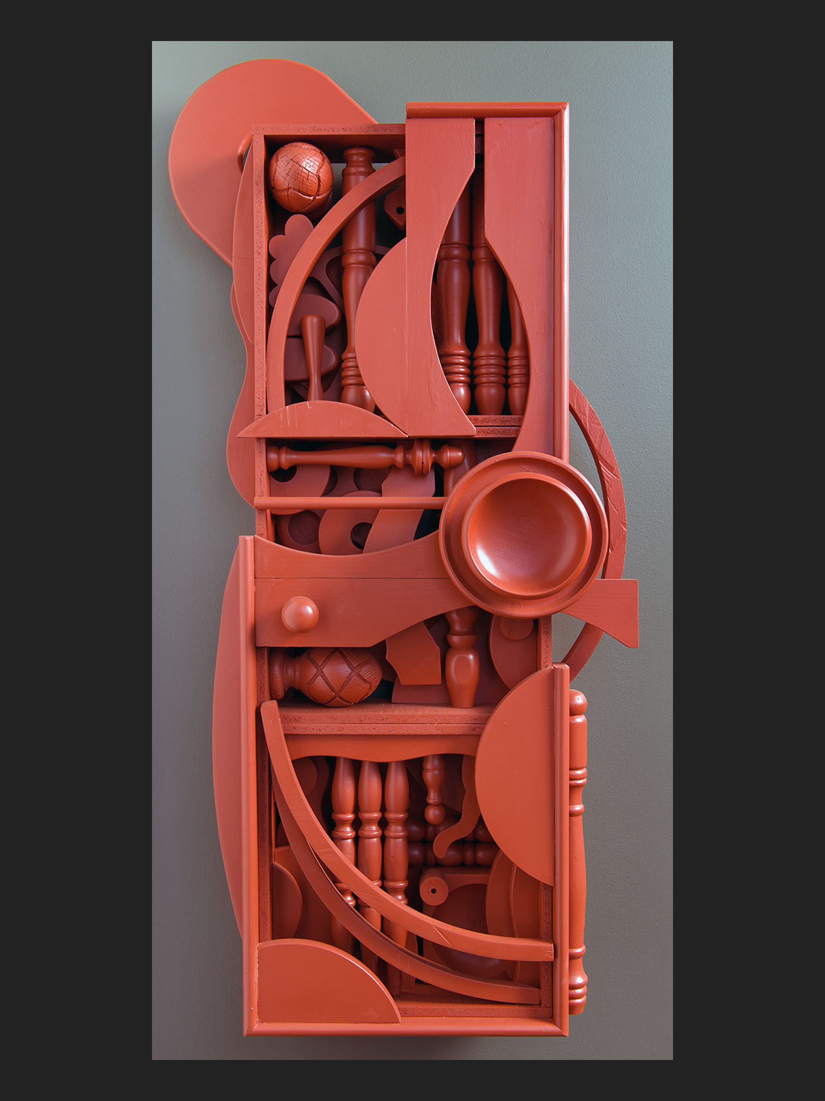 David Furman painted wooden sculpture