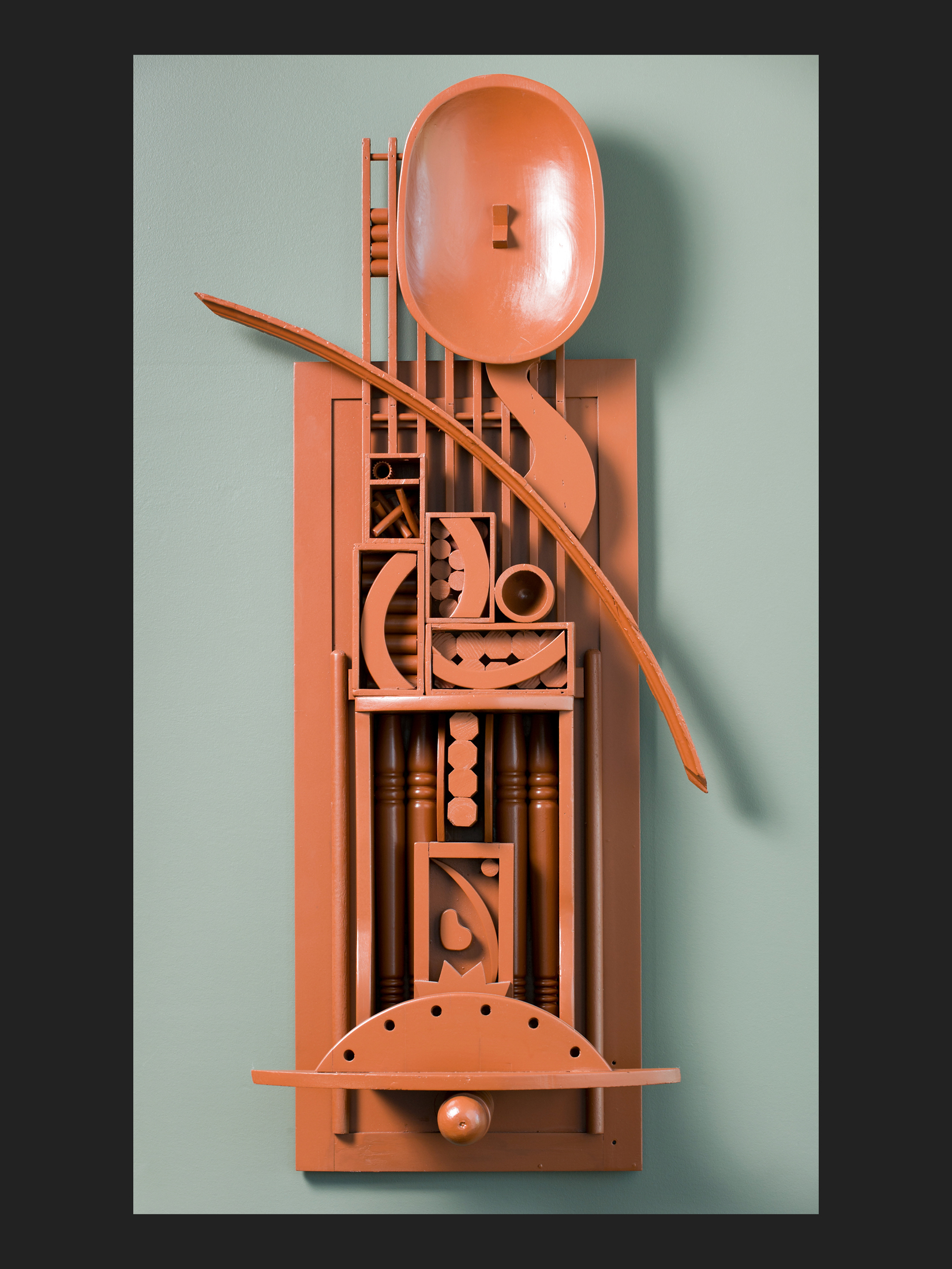 David Furman painted wooden sculpture
