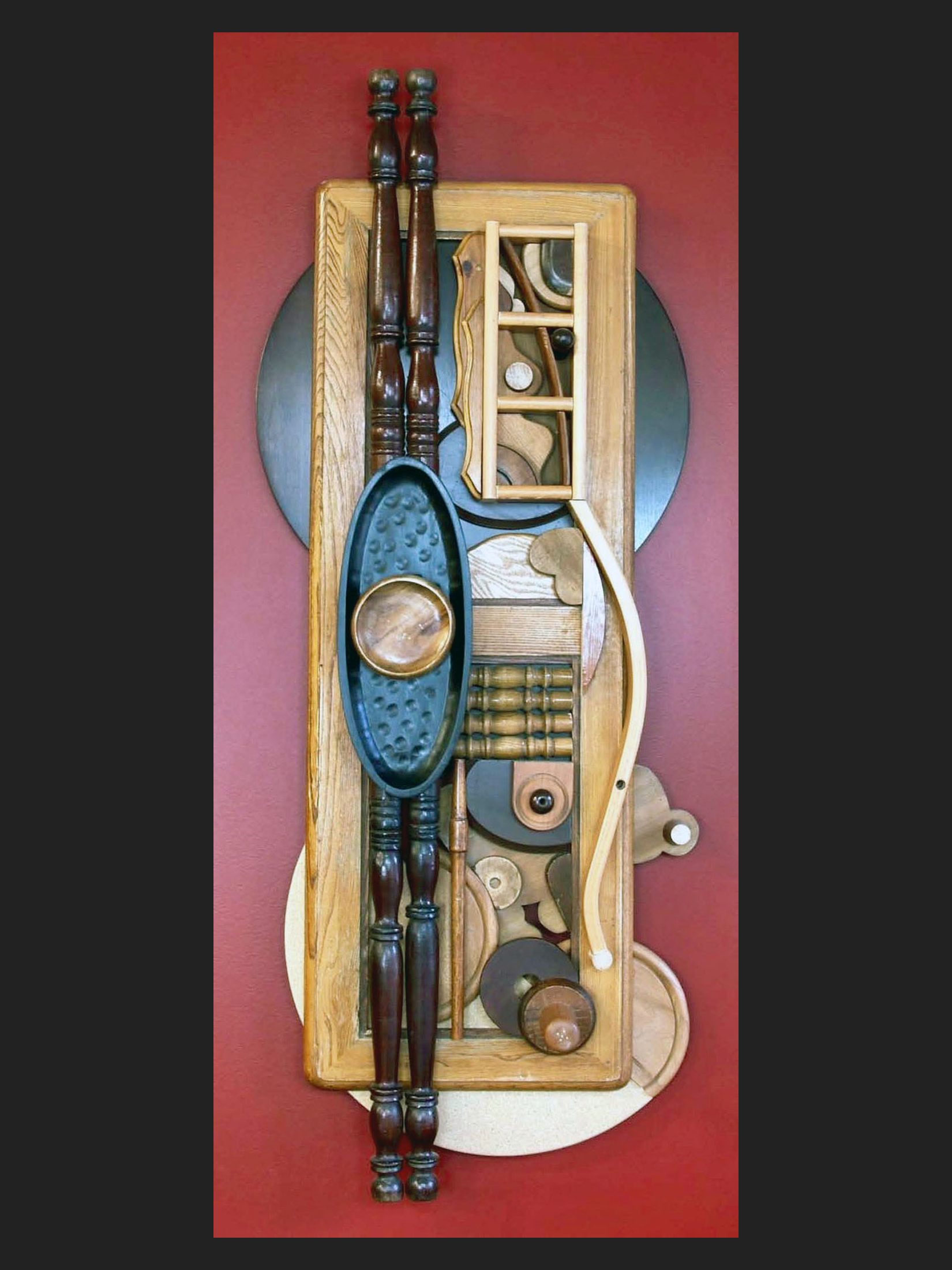 David Furman wooden collage sculpture