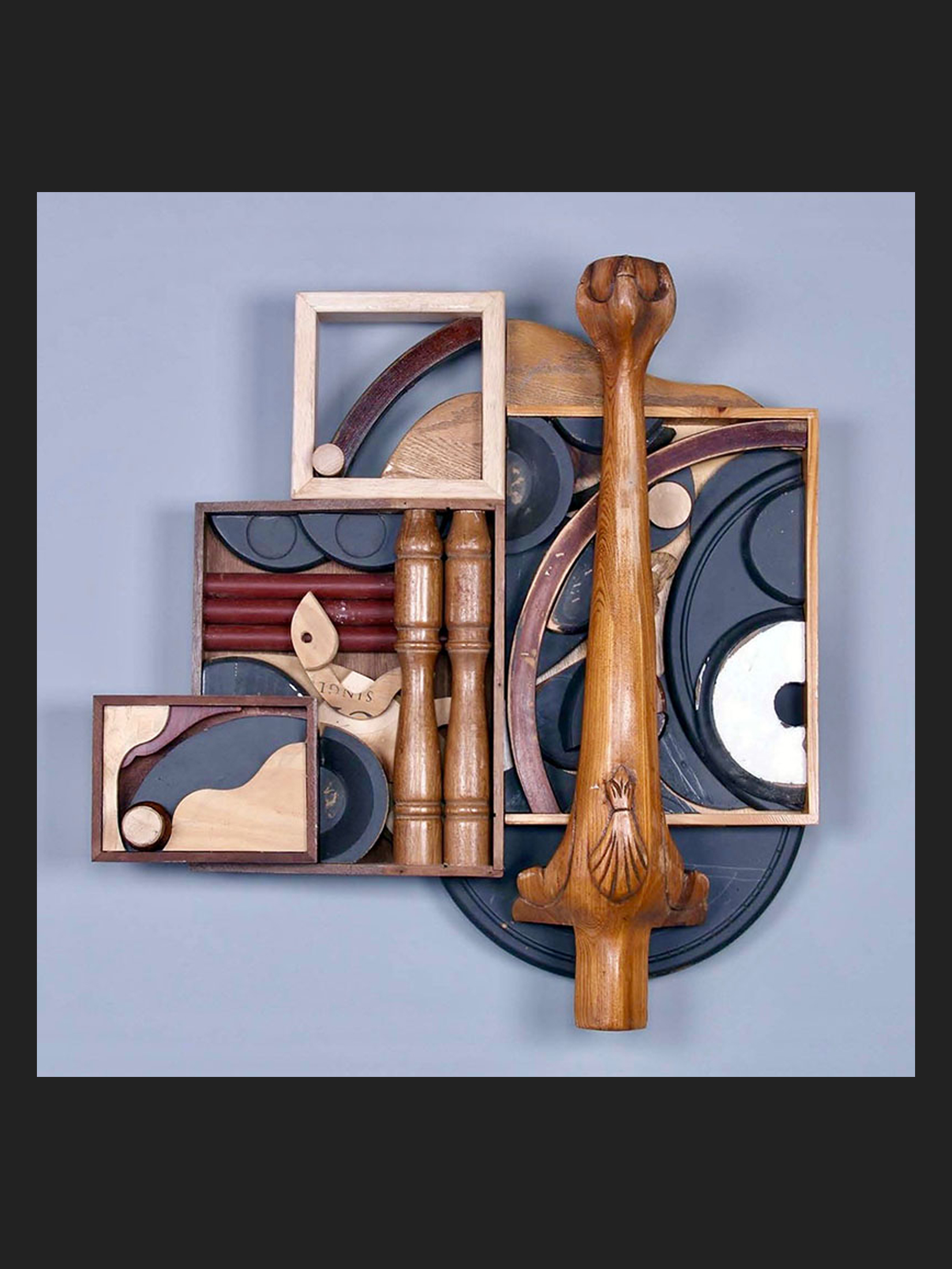 wooden collage sculpture David Furman