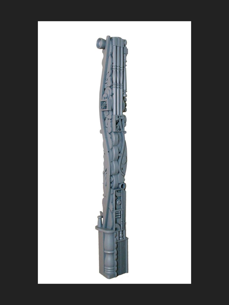 painted wooden sculpture