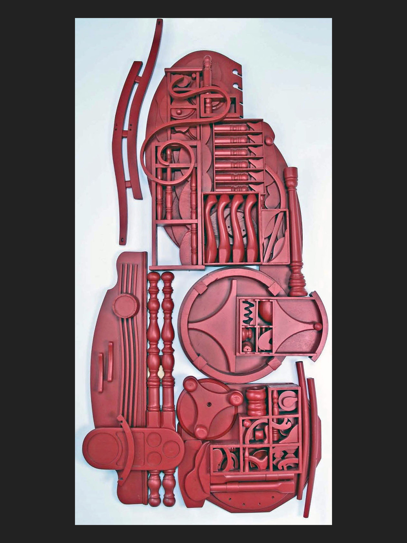 painted wooden sculpture David Furman sculpture